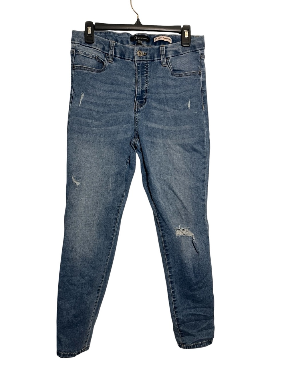 Bcbgeneration Women's Distressed Blue Skinny Jeans